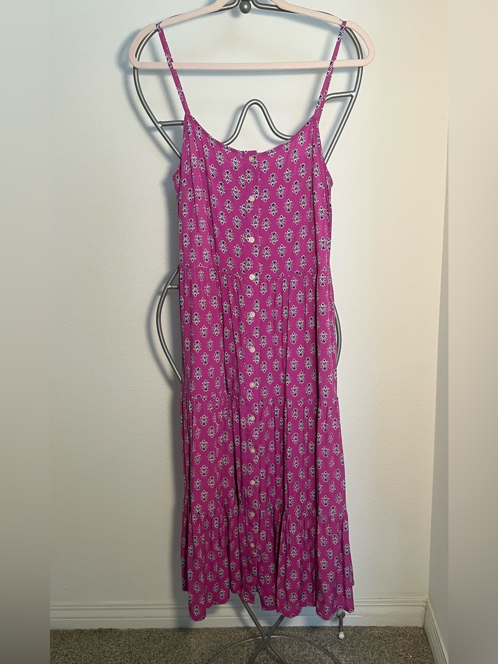 J Crew Tiered Midi Dress
